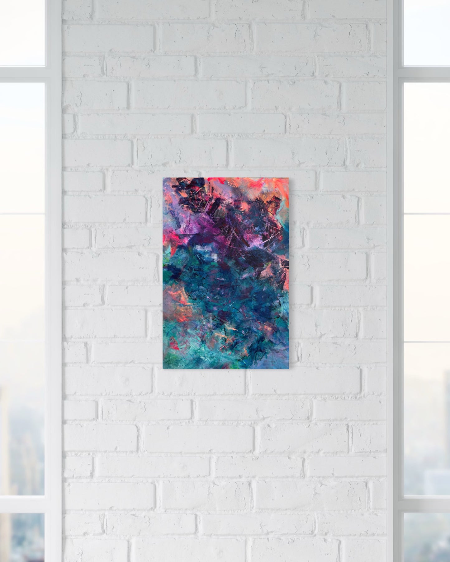 "Unlocked" - original mixed media artwork on canvas