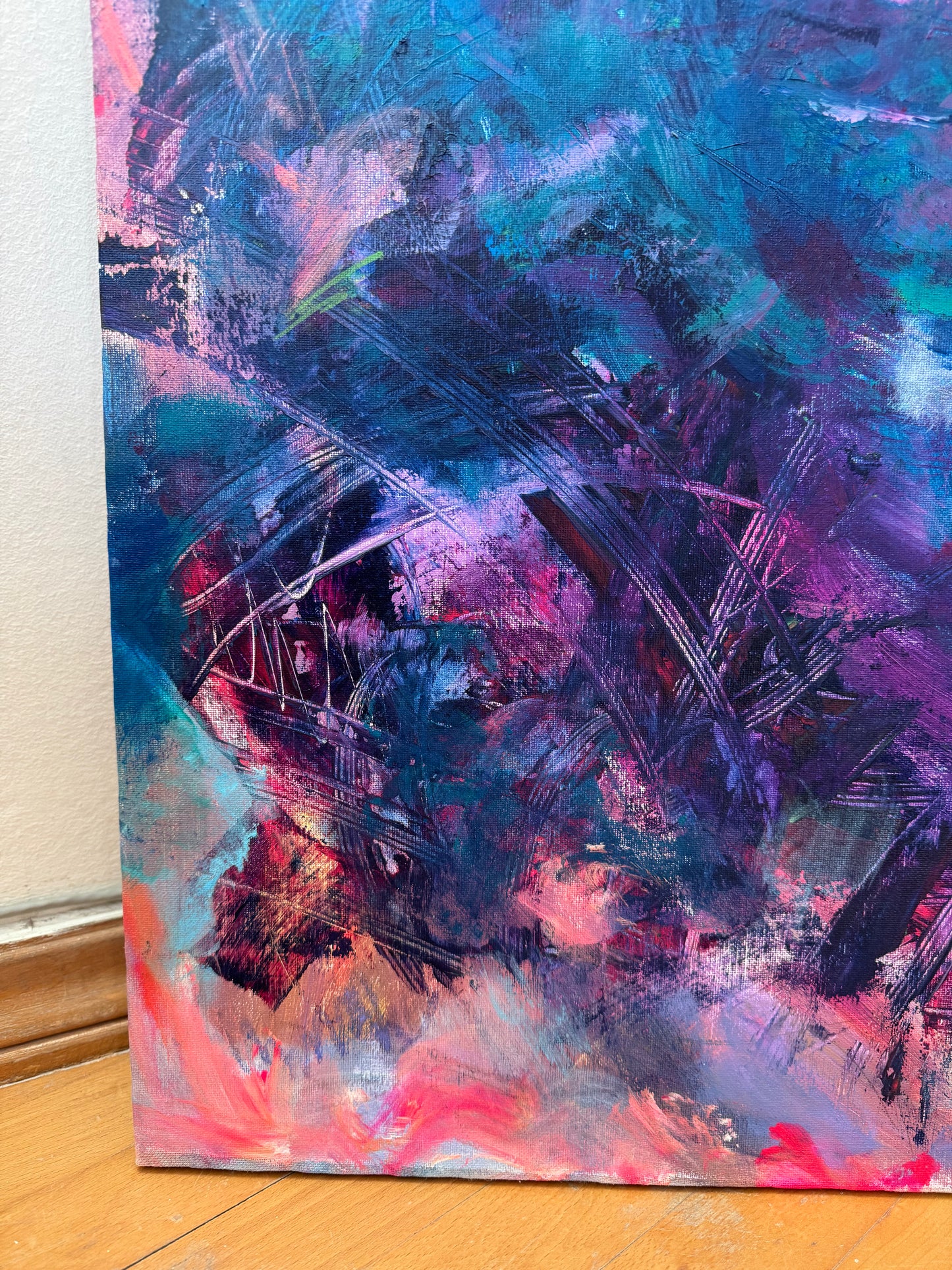 "Unlocked" - original mixed media artwork on canvas