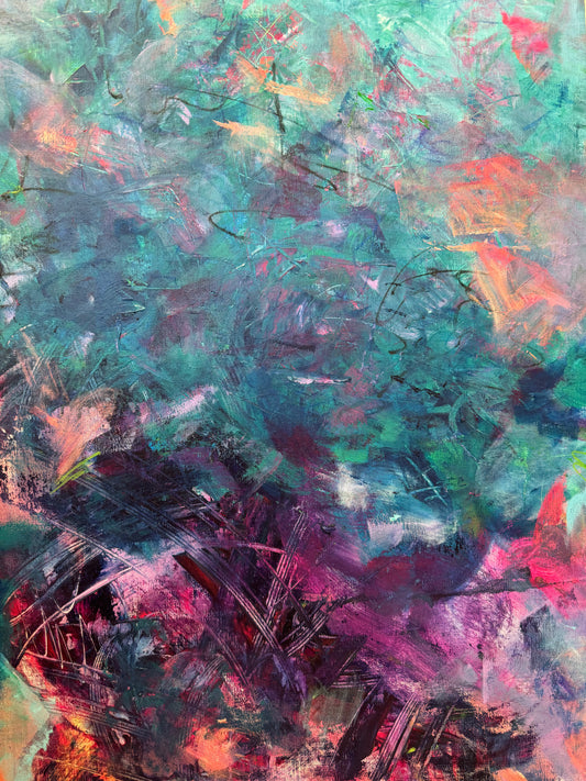 "Unlocked" - original mixed media artwork on canvas