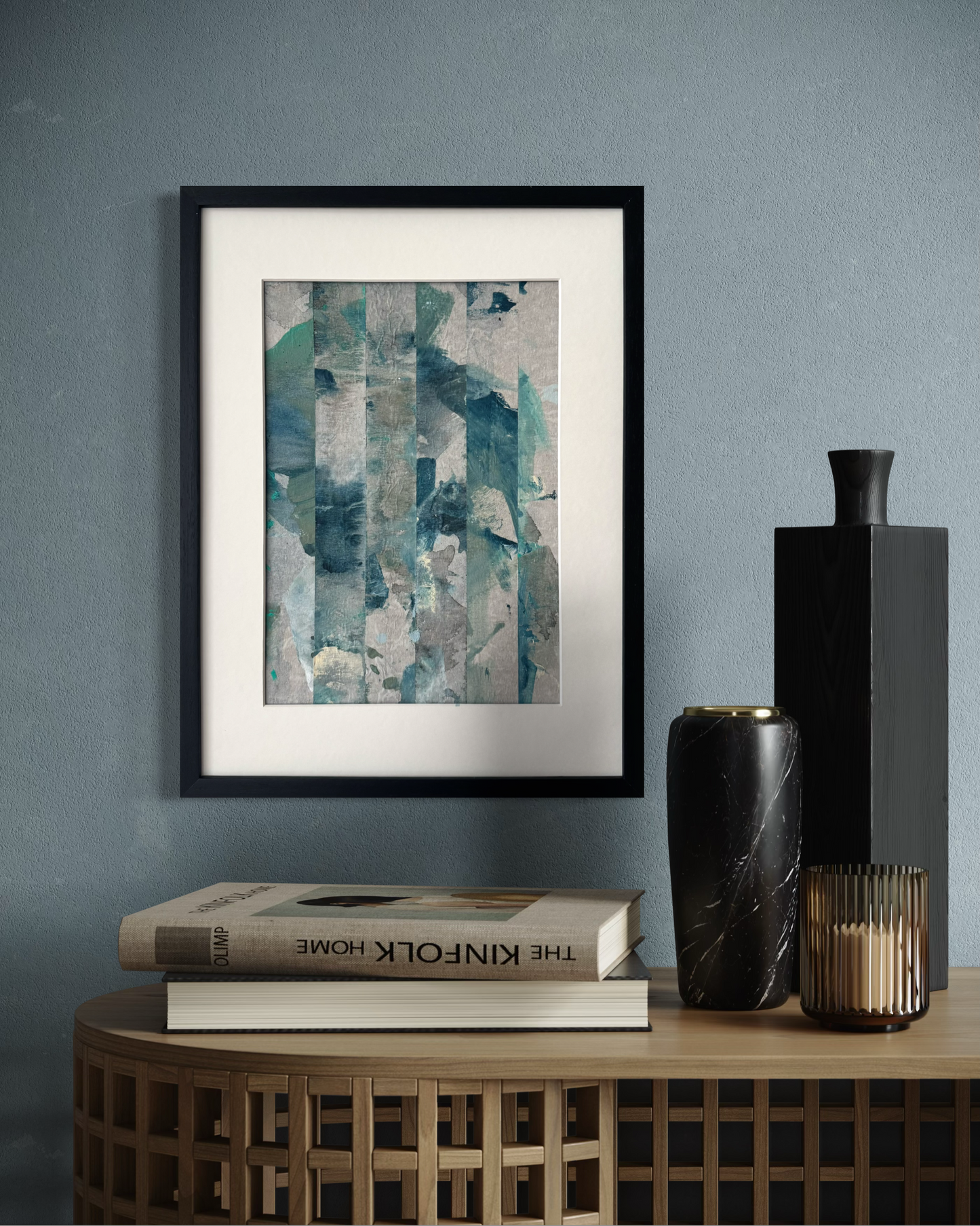 Beneath Still Water - Collage Diptych