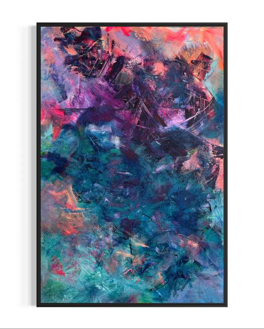 "Unlocked" - original mixed media artwork on canvas