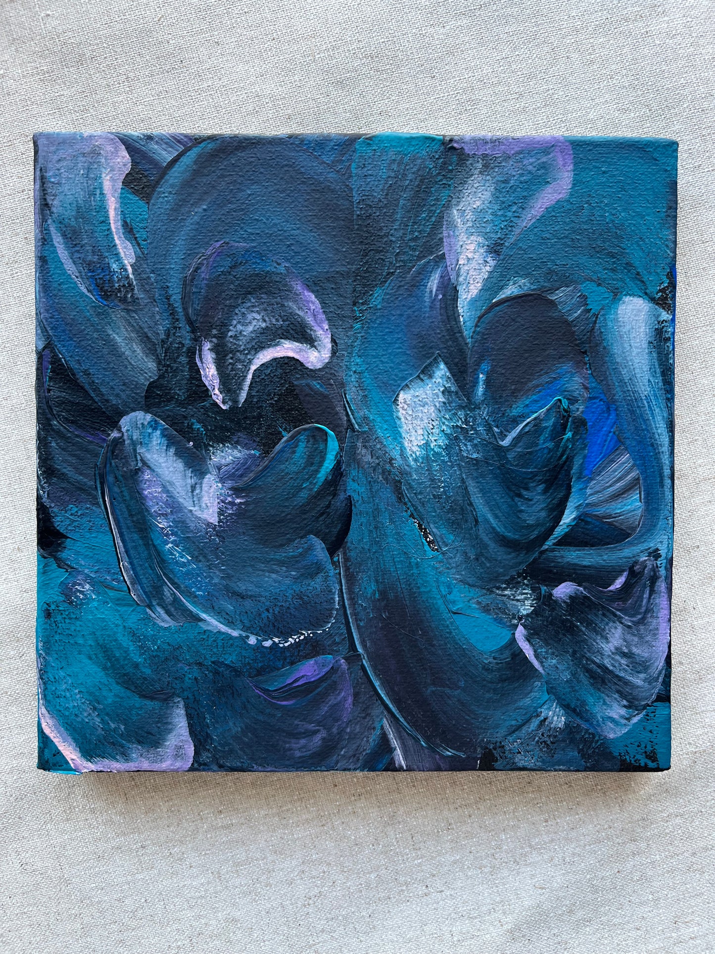 "Black Orchid" - mini artwork on canvas